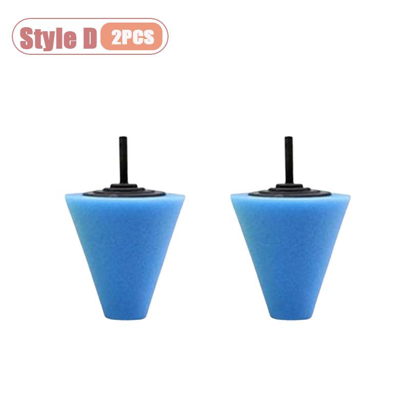 Car Drill Polishing Sponge Pad Kit Hub Polishing Pads Metal Cone Polishing Ball for Rim Cleaning Automotive Detailing Care Tools