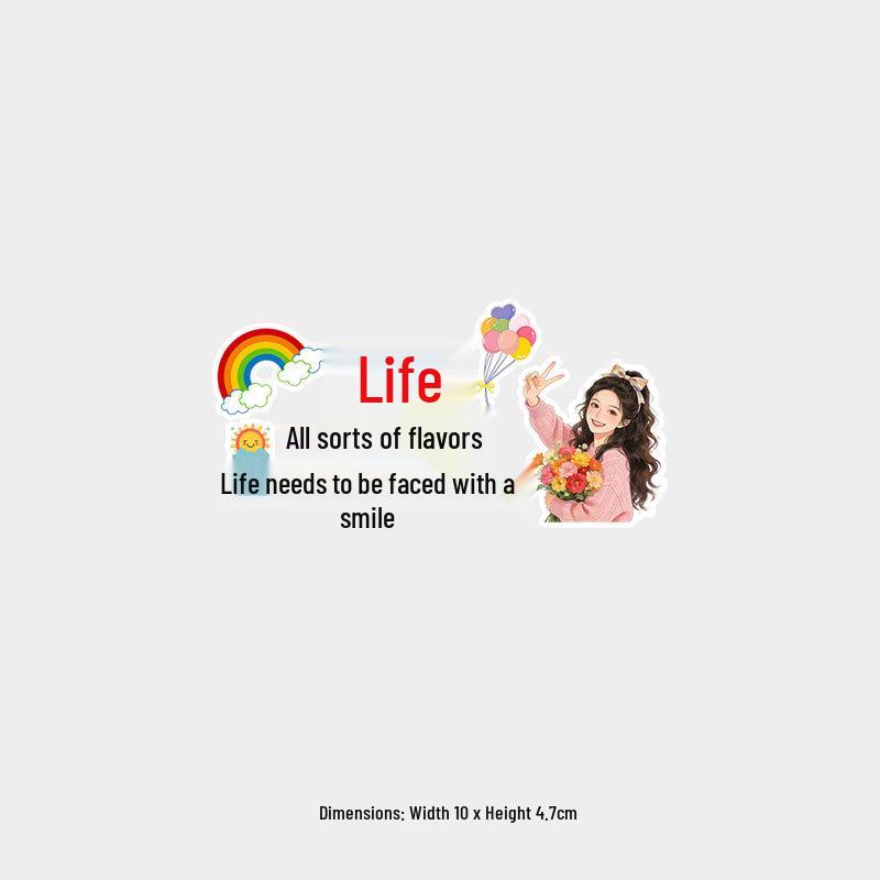

Life’s Flavors Car Decal: Creative, Waterproof & Sunproof Windshield and Body Sticker