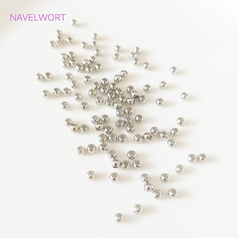 Jewellery Making Supplies 2mm-6mm 14k/18k Real Gold Plated Round Spacer Beads Accessories DIY Beaded Jewelry Making Fittings