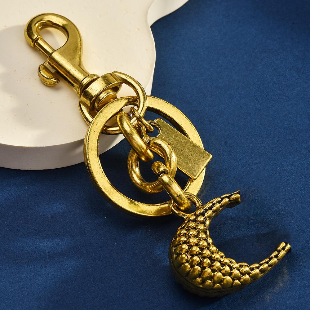 Metal Letter Snake Pattern C Keychain Letter Key Ring Pendant Bag Key Ring Accessories Women