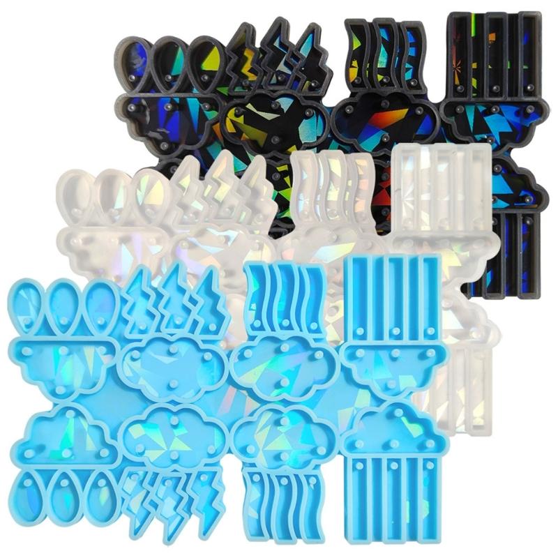 Portable Silicone Mold DIY Earrings Casting Molds Cloud Lightnings Shapes Jewelry Making Moulds for DIY Enthusiasts