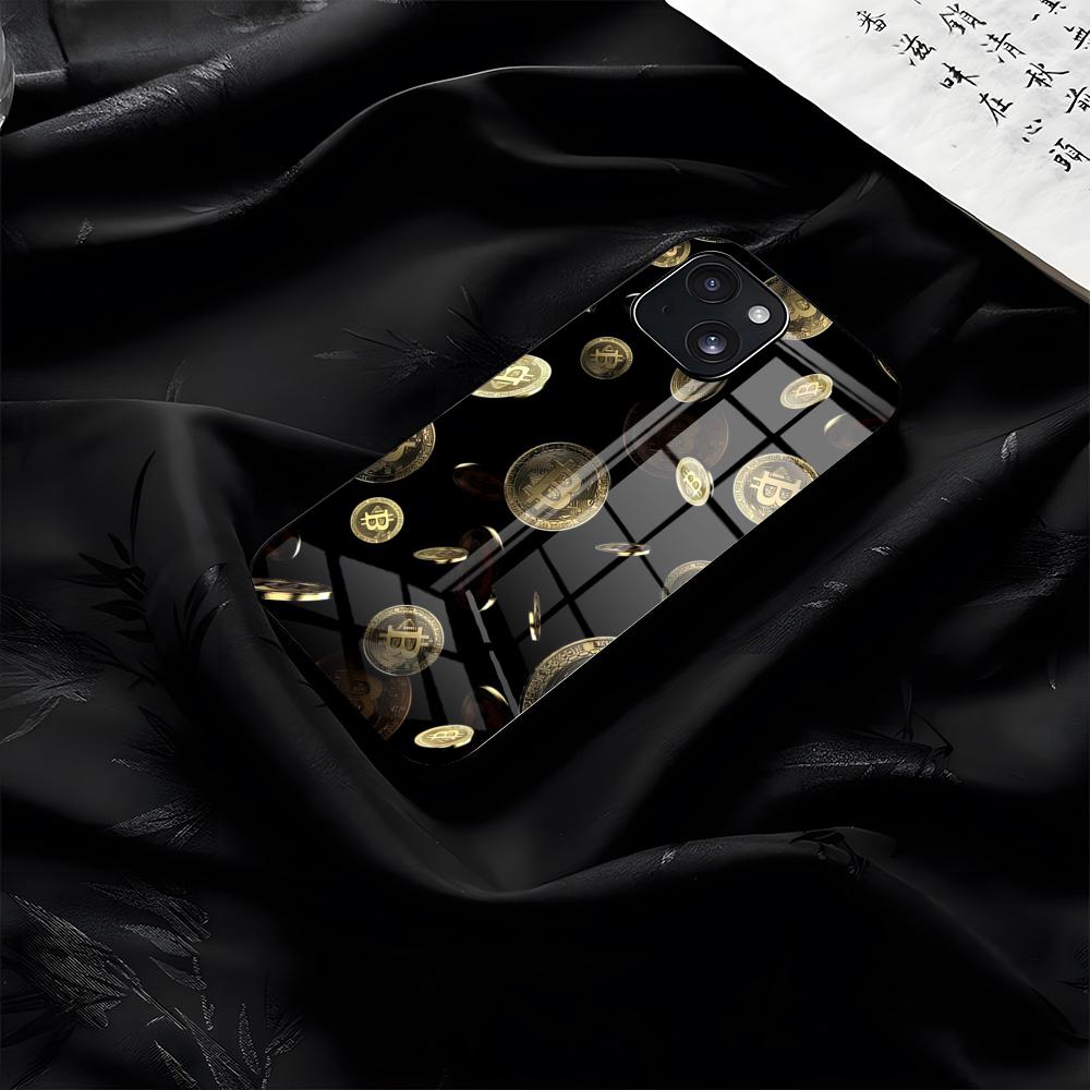 Bitcoin Phone Case For IPhone 17 Pro Max 16 15 14 Pro Max 13 11 Plus Glass Cover