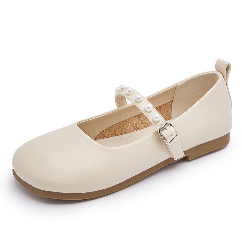 

Mary Jane shoes women s 2025 summer new shallow mouth round head flat sole single shoes French temperament pearl soft sole small leather shoes 35