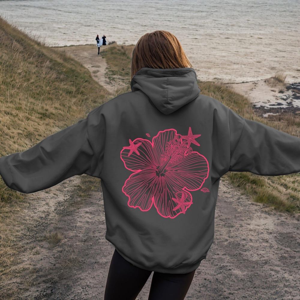 Übergröße Hoodie Damen Hoodie Kapuzensweatshirt Lässig Langarm Pullover Locker Herbst Sweatshirt Scuba Halber Reißverschluss