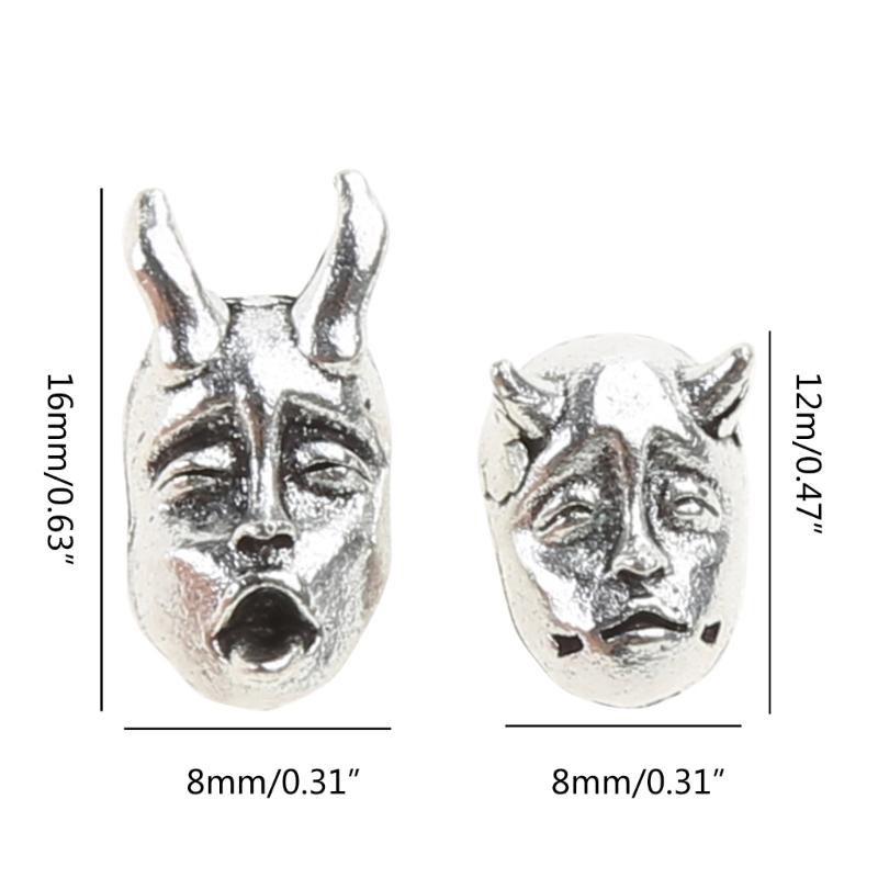 Modische Teufel Prajna Totenkopf Ohrstecker Trend Gehörnter Dämon Babygesicht Ohrringe Coole Ohrstecker Schmuck Anhänger für Unisex