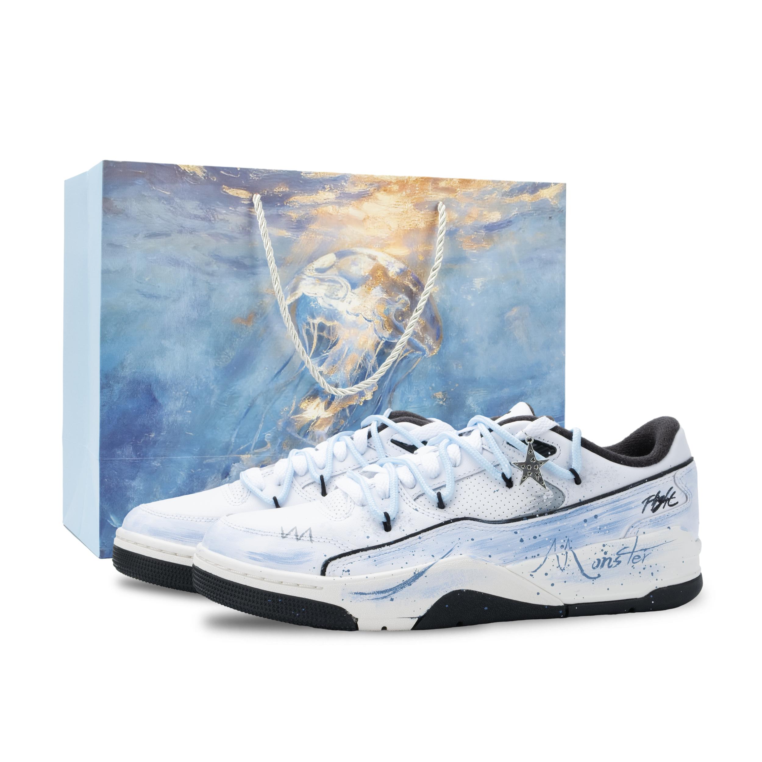 

Jordan FLIGHT COURT Monster Lab, Mercury s Diary Abrasion Resistant Breathable Low top Vintage Basketball Shoes Unisex HF3255-100(Team445-) 44.5