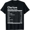 Clarissa Nährwertangaben Lustiges personalisiertes Namens-Clarissa-T-Shirt