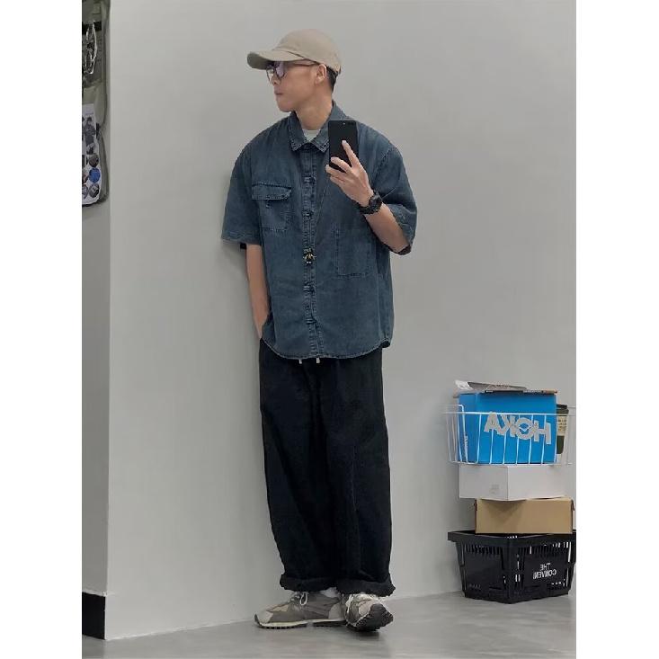 

Летняя новая джинсовая куртка в китайском стиле в винтажном стиле для мужчин и женщин, свободный джинсовый топ с ретро-пуговицей M