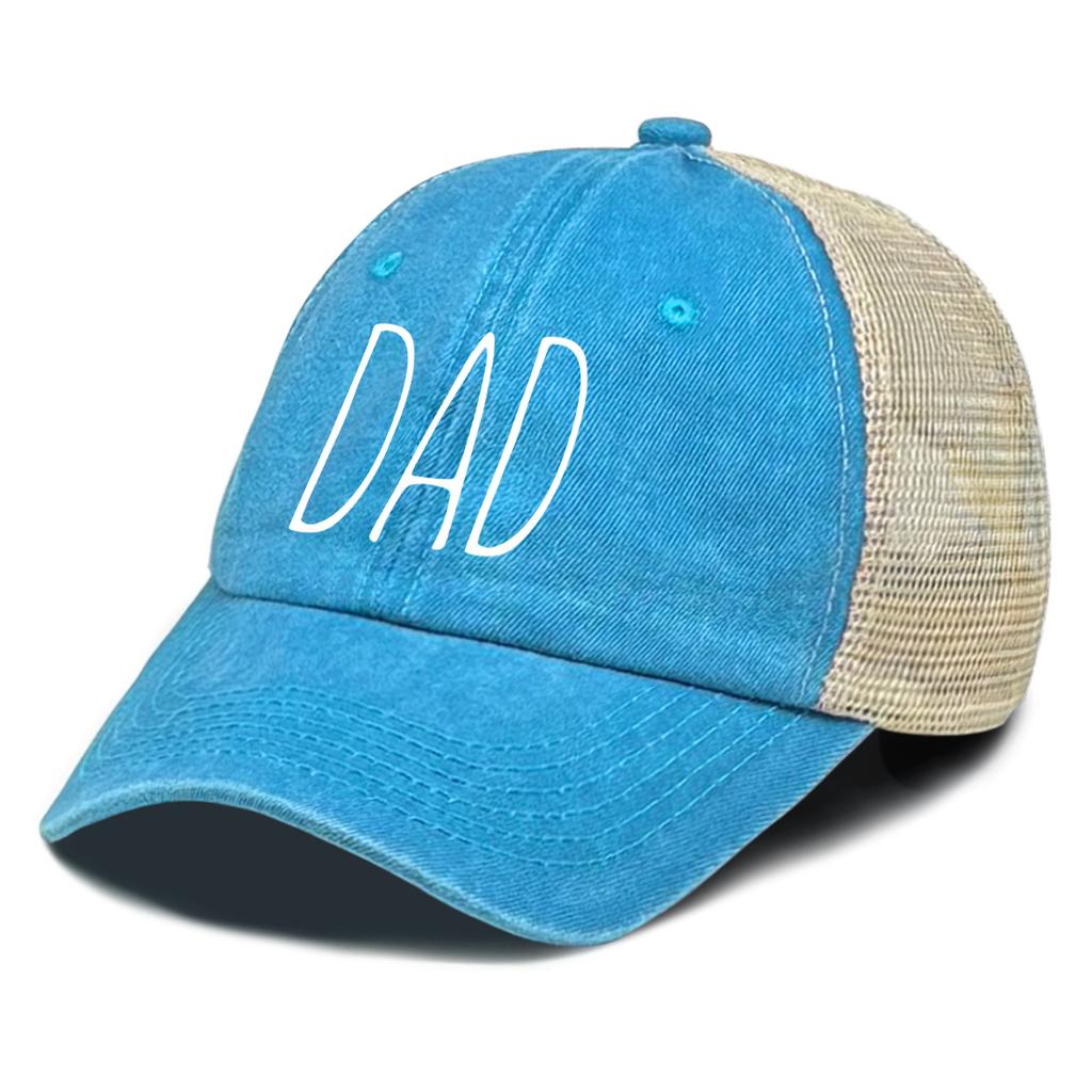 DAD And MOM Mesh Cap Adjustable Trucker Hat Grandpa Grandma Caps Distressed Snapback Baseball Cap Ideal Choice For Family