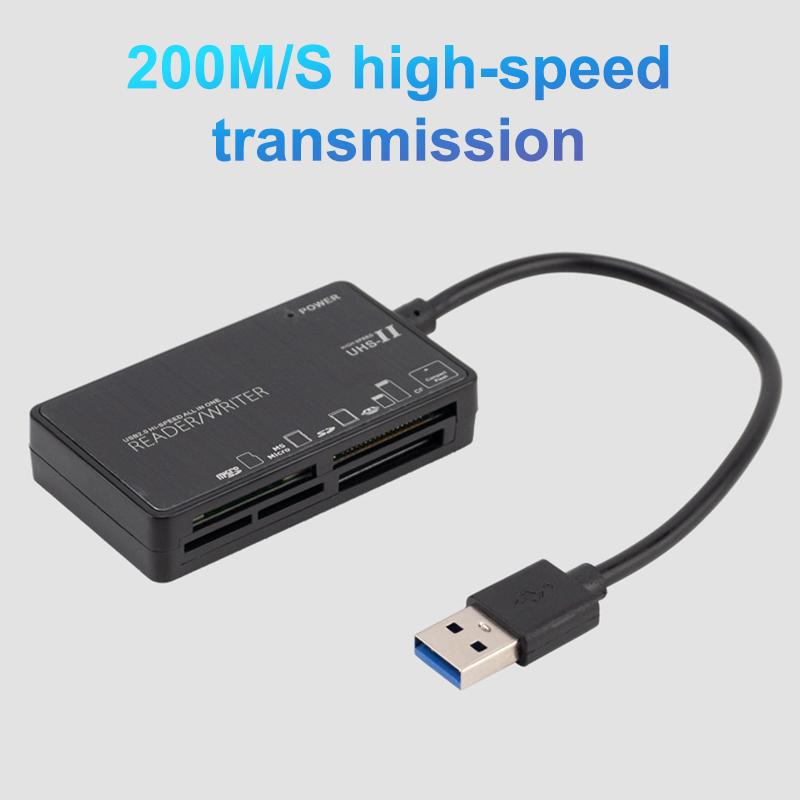 Mini-Speicherkartenleser USB 2.0 SD-Kartenleser-Adapter All-in-One-Kartenleser Kompatibel Tf Cf Xd Ms M2 Kartenleser