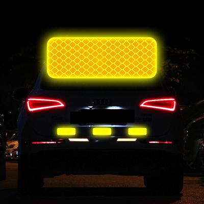 Adesivos refletivos para para-choques de carro, fita de advertência refletiva, adesivos refletores seguros, decalques