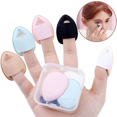 5/10 adet Mini Parmak Puf Fondöten Küçük Hava Yastığı Tozu Sünger Yüz Kapatıcı BB Krem Kozmetik Aplikatör Makyaj Araçları