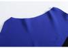 Off-the-Shoulder Women's Batwing Sweater – Plus Size Color Block Patchwork Pullover