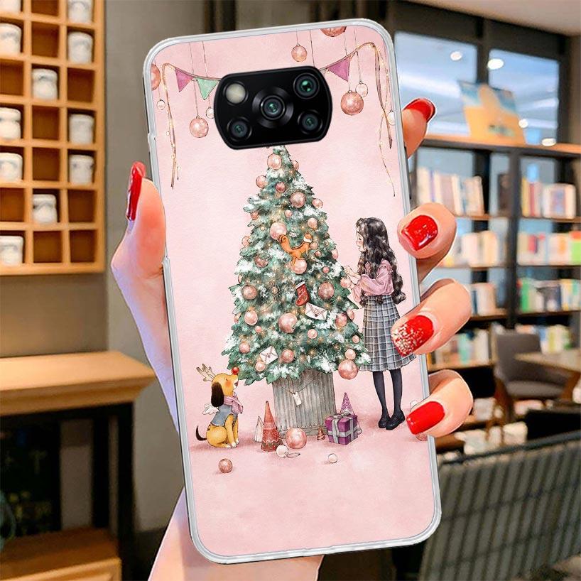 Christmas Girls Tree Gift Cover Phone Case For Xiaomi Poco F7 Ultra X7 X6 X5 Pro M7 Redmi 15C 15 13C 13 12C 12 10C 10 9A 9C 9T 9