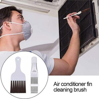 2 Pcs Repair Brush Air Conditioning Fin Comb Cleaning Tool Radiator Brushes Household
