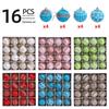 6cm Christmas Ball Set: 16 Painted Ornaments for Tree Decoration or Window Display