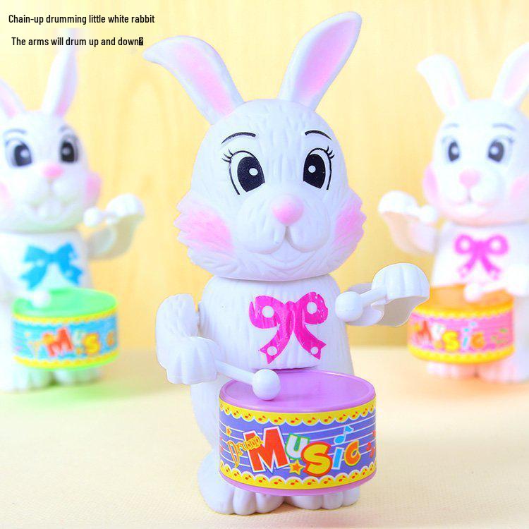 Wind-up Drumming Rabbit Toy - Novelty Gift Item