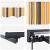 Retractable Awning Frame Yellow and Grey 450 X 300 Cm