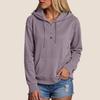 Women's Long Sleeve Hoodie Pullover Button Up Hoodie Casual Solid Color Casual Hooded