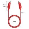 Cleqee Bagworm Clip Alligator Clip Test Electrical Cable Test Lead Crocodile Clip Jumper 5 Colors Cable, 10-Pack Leads, Set, Double-Ended Wires,