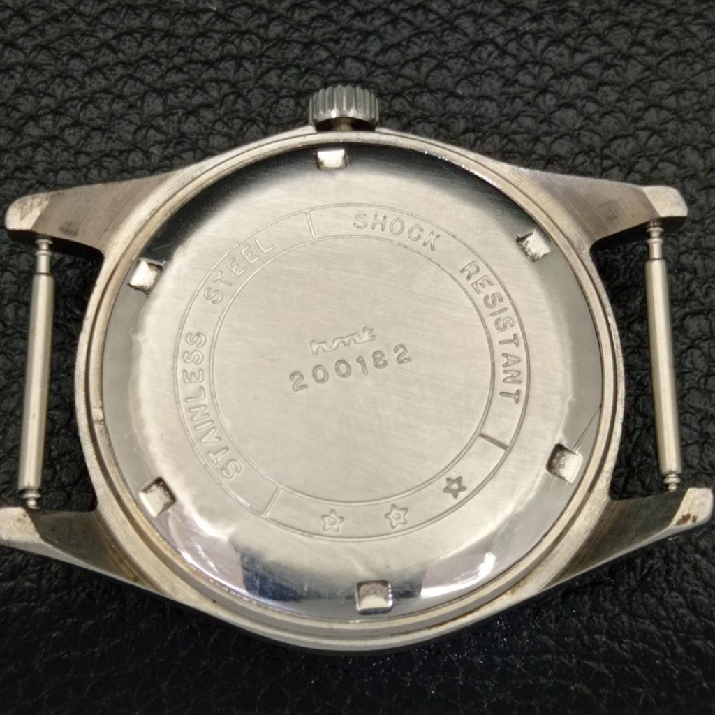 USED MENS HMT JANATA HAND-WINDING INDIAN BLUE COLOR DIAL WATCH a432773-2 R113-a432773