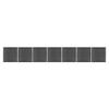 Fence Panel Set WPC 1218x186 cm Black