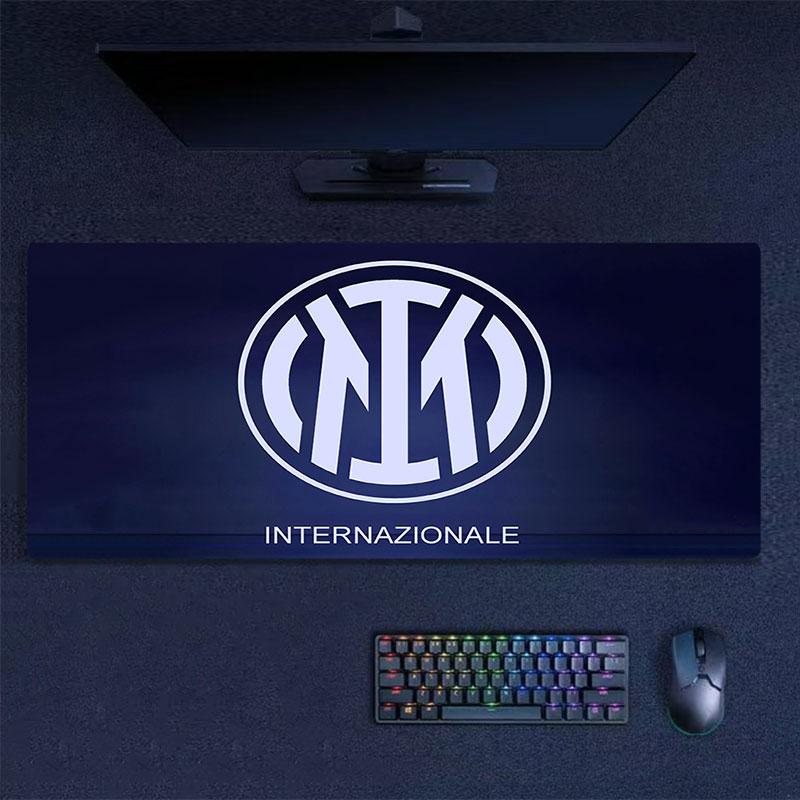 FC Internazionale Milano Mouse Pad, Large Gaming Desk Mat, Non-slip XXL Mousepad for Laptop & Tablet, Mini PC Playmat with Stitched Edges