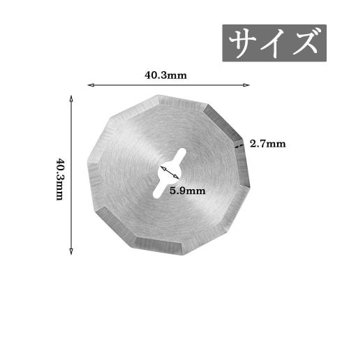 Wolfride Rotary Cutter Replacement Blades, 41mm Diameter, for Electric Scissors, Replacement Rotary Blades, Perforated Rotary, Decagonal, Rotating Cut