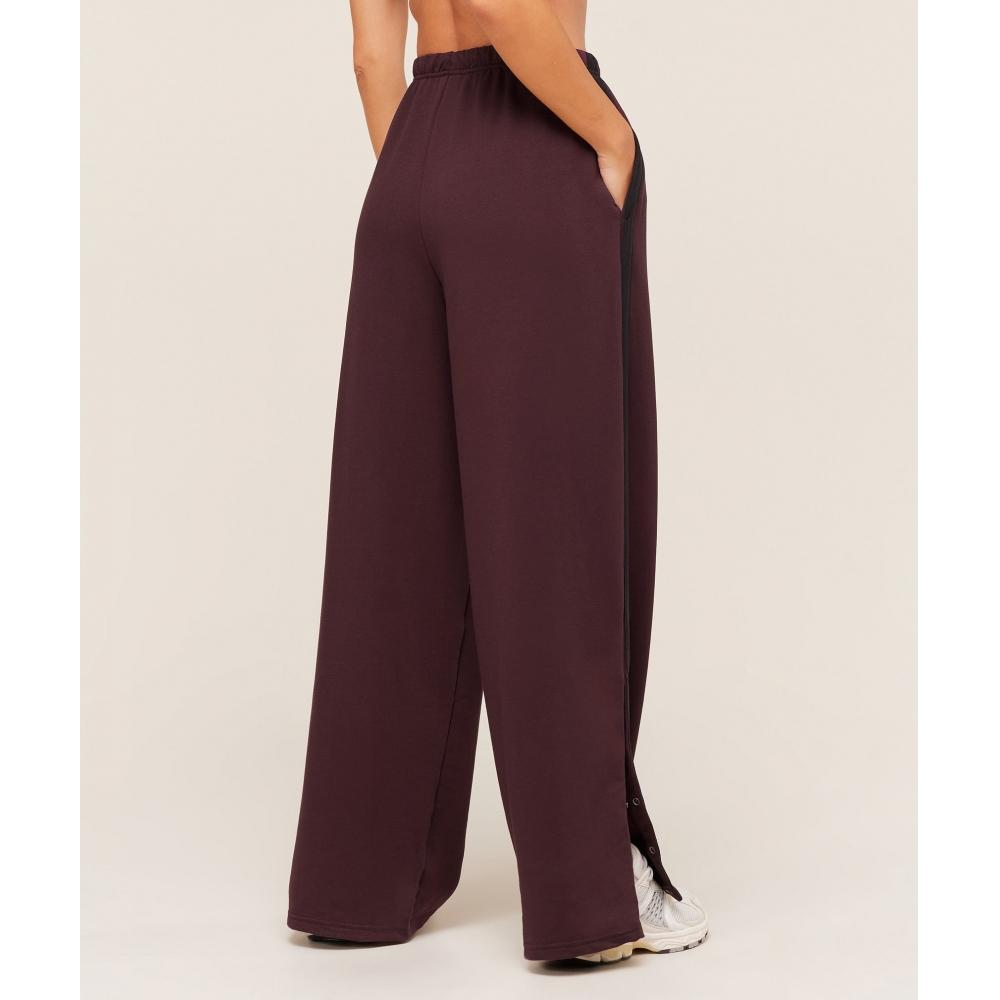 Gymshark Retro Stripe Snap Pant Cherry Purple Black B2c5y Pcfm