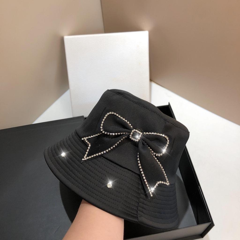 Super Shiny Bilibili Full Drill Custom Fisherman Hat Empty Top Hat Light Luxury Ladies Hat Summer Fashion Sun Hat