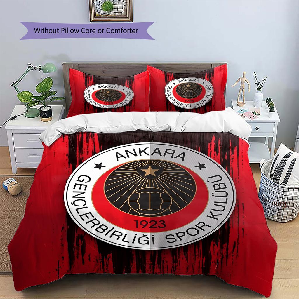 Gençlerbirliği SK Pattern Bedding Quilt Set Home Decoration Gift (1 * duvet cover + 2 * pillowcase without core)