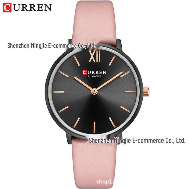 CURREN 9040 Women s Ultra-thin Waterproof Leather Strap Quartz Watch