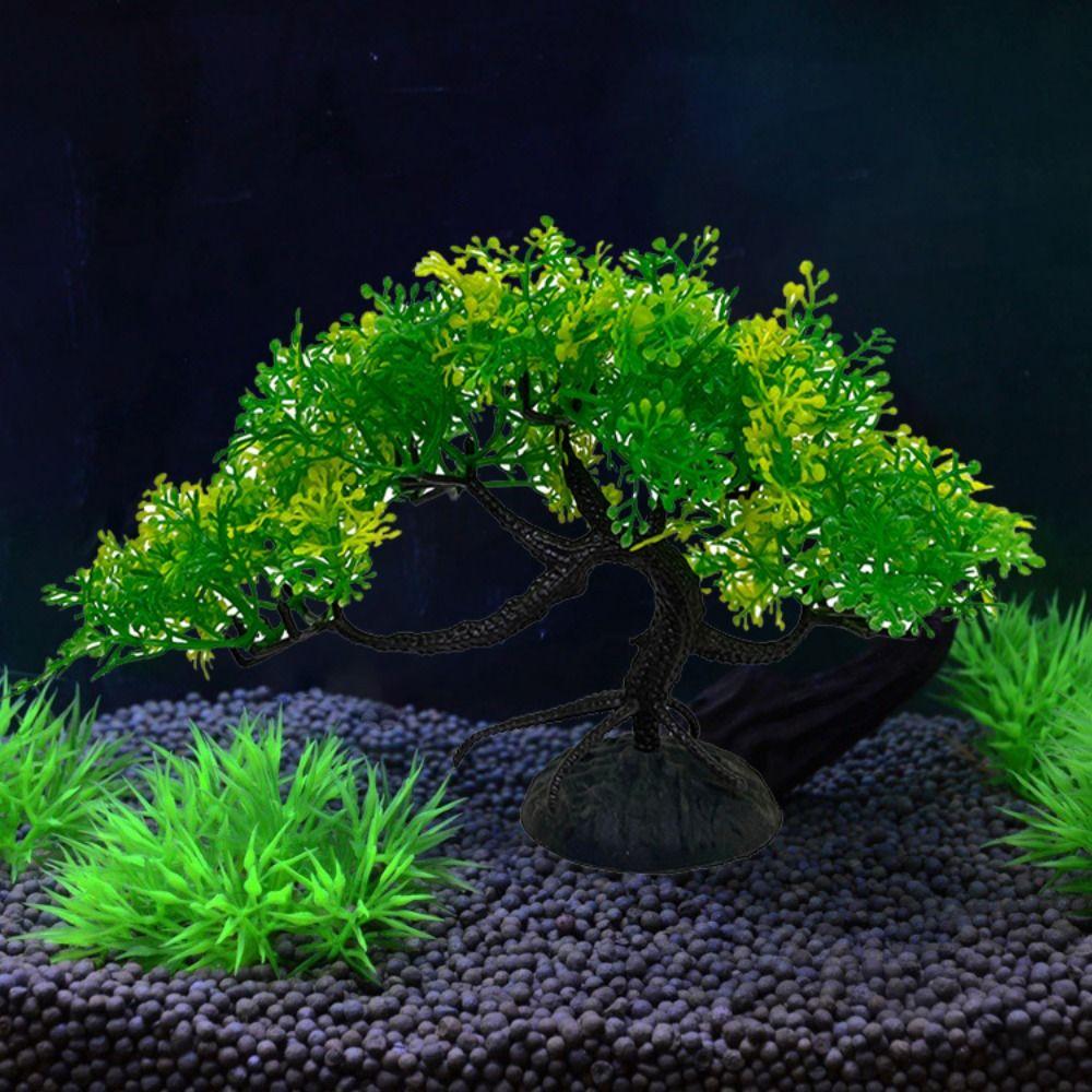 Plastic Artificial Pine Tree  Simulated Plant Lifelike Water Grass  Office Desk Decor