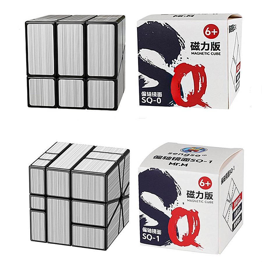 

Off Axis Mirror SQ1 SQ0 Magic Cube Alien Mirror Cubo Magico Sticker Silver SQ Magic Cube Puzzle Toy Cubes