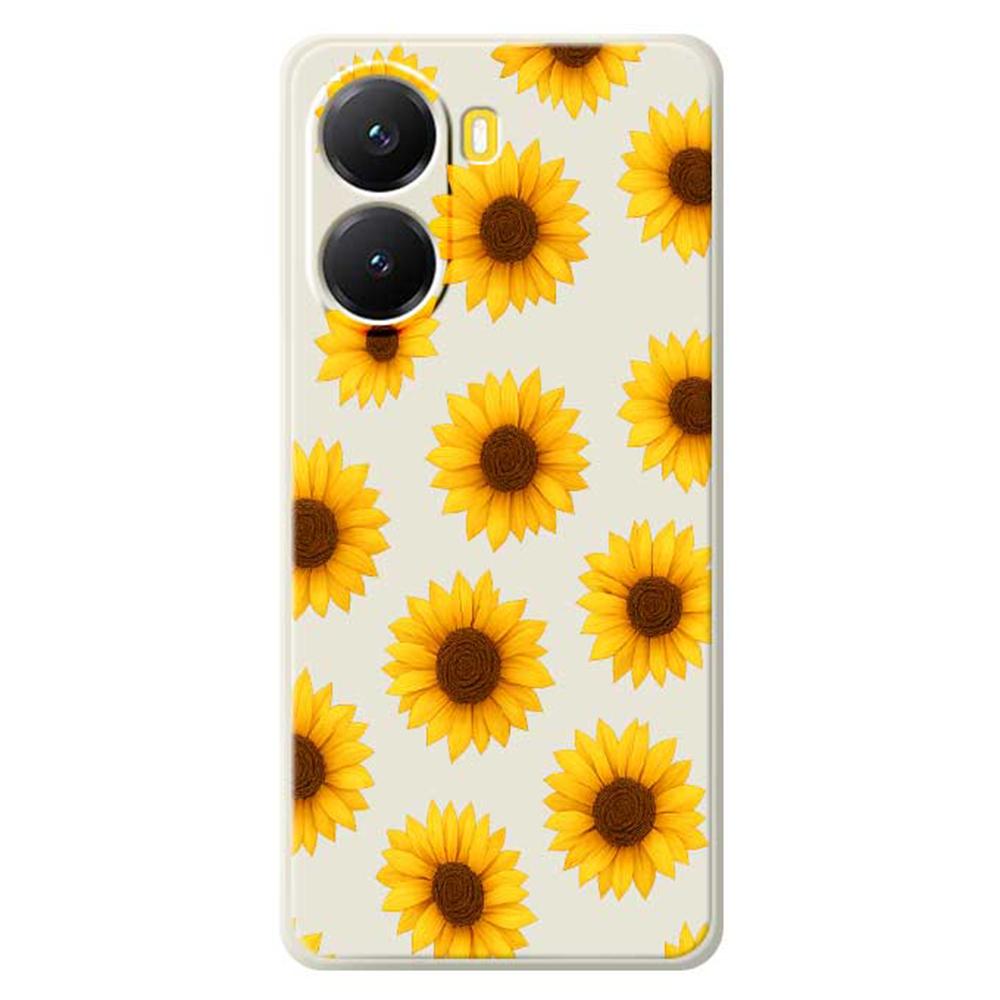 For Xiaomi Redmi Turbo 4 5G/Poco X7 Pro 5G Case Sunflowers Pattern Printing Straight Edge TPU Phone Back Cover