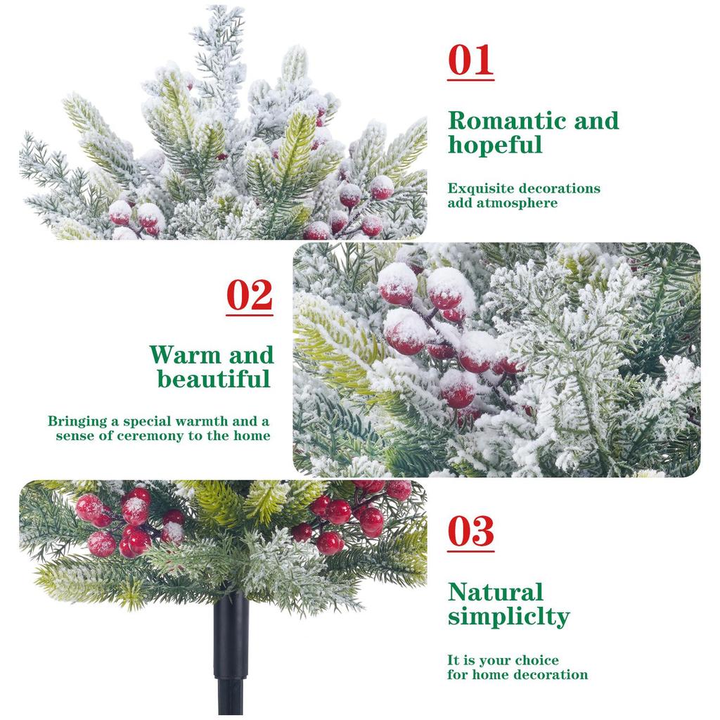 Cross-border Artificial Snow Berry Pine & Cypress Garden Decoration