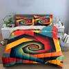Spiral with geometric patterns. Bedding sets Duvet cover sets Duvet covers Pillowcases(1 * Duvet Cover 2 * Pillowcases without duvet insert)