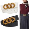 Adjustable Suit Trousers Vintage Belt PU Dress Waistband  Waist Accessory