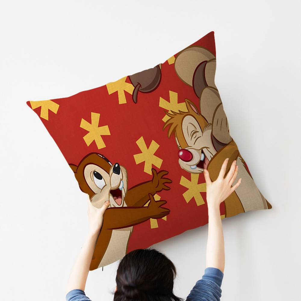 Cartoon C-Chip n D-Dale Stitch Lucky Dragon pillow cover sofa cushion cover home room decoration children gift