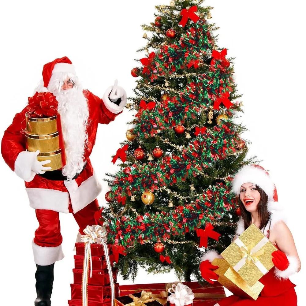 Christmas Red and Green Snowman Wreath Christmas Tree Decoration Bar Tabletop Decoration Party Home Staircase Decoration Props