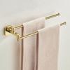 Rotating Copper Gold Towel Rack: Light Luxury Single Bar for Minimalist Wall-Mounted Bathroom