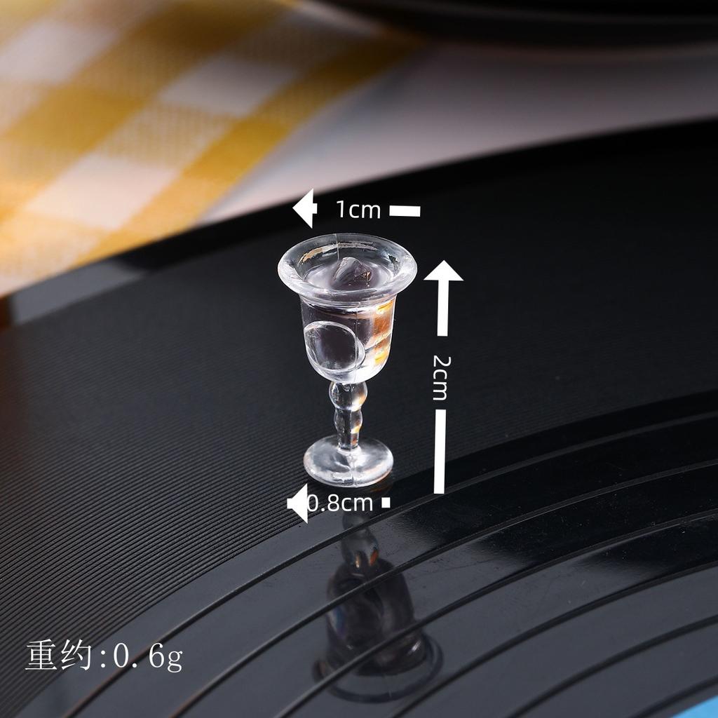 Simulation Red Wine Glass Coffee Cocktail Champagne Model Mini Miniature Food Ornaments 10pc/lot
