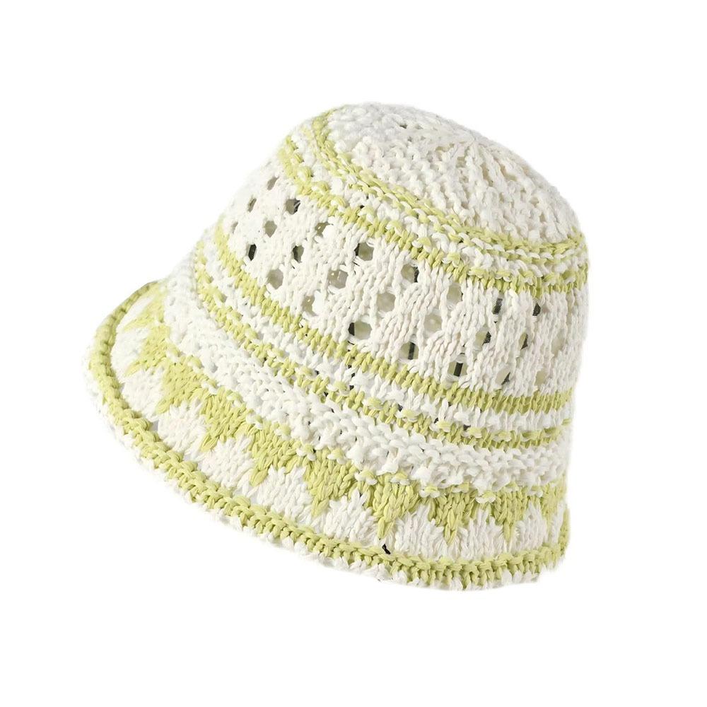 Chapeau de soleil ajouré Panama respirant Chapeau de voyage Mode Chapeau bob Été