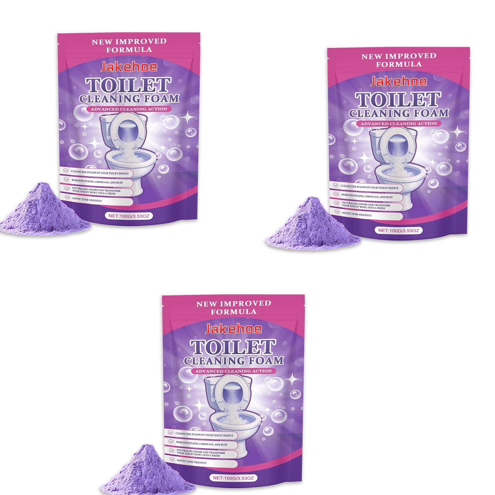 

Toilet Bowl Cleaner Self Activating Miracles Powder Foam Deep Descaling Stain Remover For Toilet Bowl Cleaning Bathroom Supplies 300g