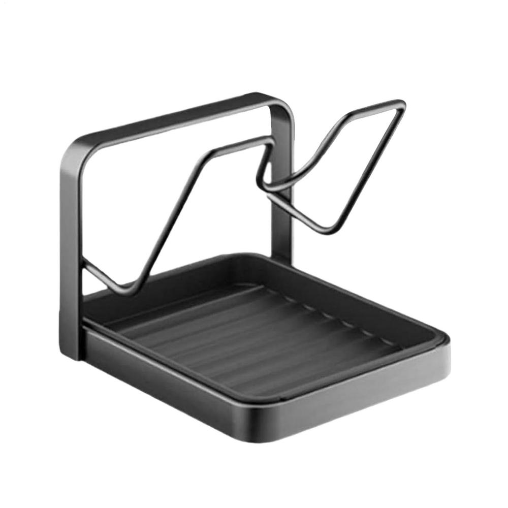 Lid Holder Space Saving Storage with Drain Tray Kitchen Lid Rack for Pot Pan for Ladle Spatula Spoon Plate Dish Cabinet