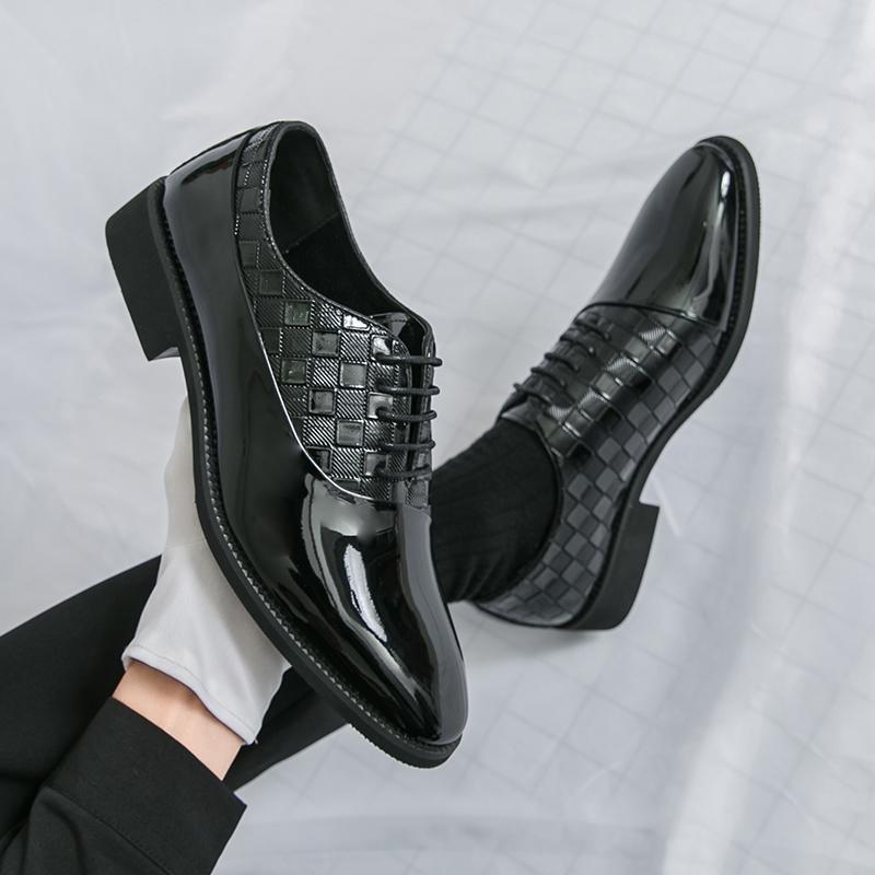 Fashion Business Men Formal Shoes Men Casual Comfortable Lace Up Fashionable Leather Shoes Wedding Banquet Shoes Sizes 38-46 Men Shoes