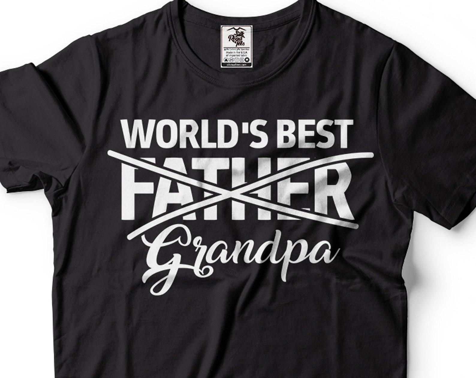 World s Best Grandpa Shirt New Grandpa T-Shirt Promoted To Grandpa Shirt Grandpa Funny Shirt Grandpa Gifts Best Grandpa Shirt 3XL