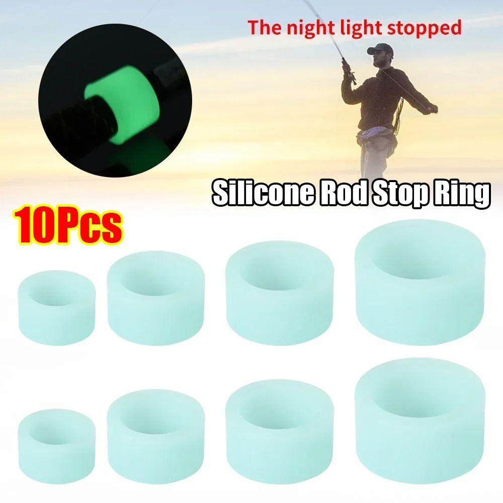 10Pcs Silicone Rod Stop Ring O-ring Absorbing Sweat Anti-Slip Tape New Fishing Accessories