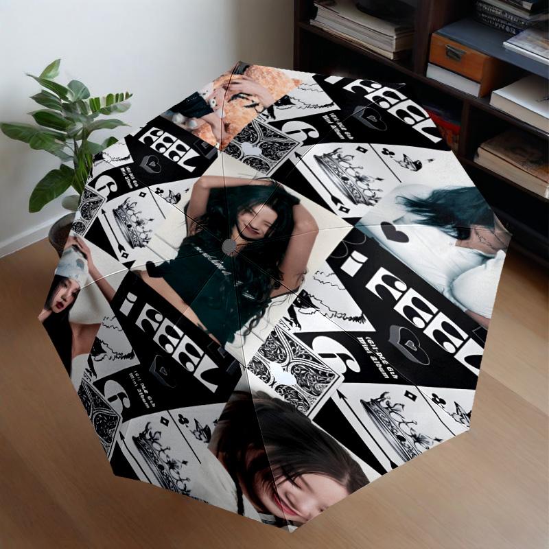 Kpop Idle Umbrella 8-Frame for Travel, Camping, Casual Lightweight Portable Umbrella, Essential for Every Family Holidays Gift