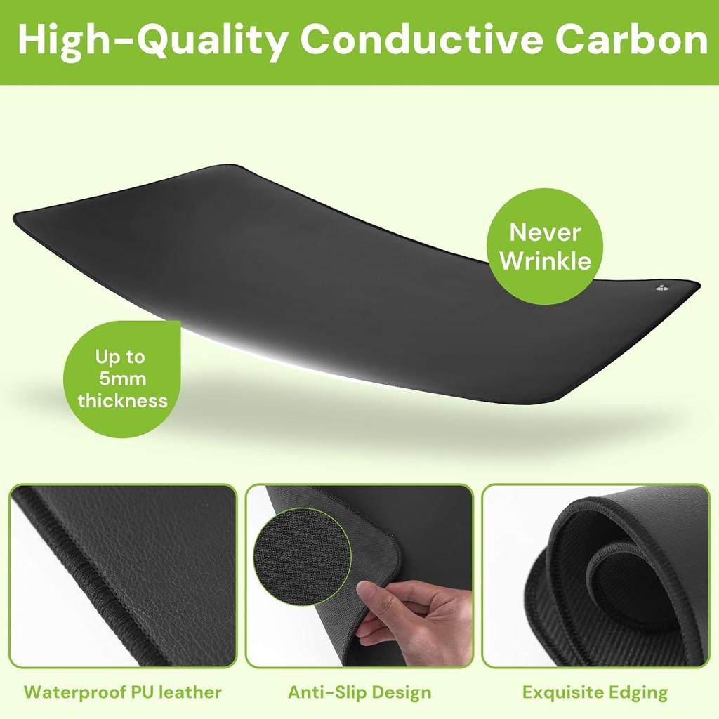 35.4"x23.6" Grounding Mat Conductive Pad Home Use Connect To Earth's Natural Surface Indoors